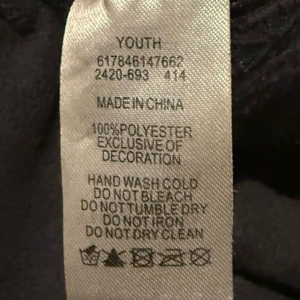 Nike Kids Black Gray Charcoal Fleece Gloves - Picture 7 of 7